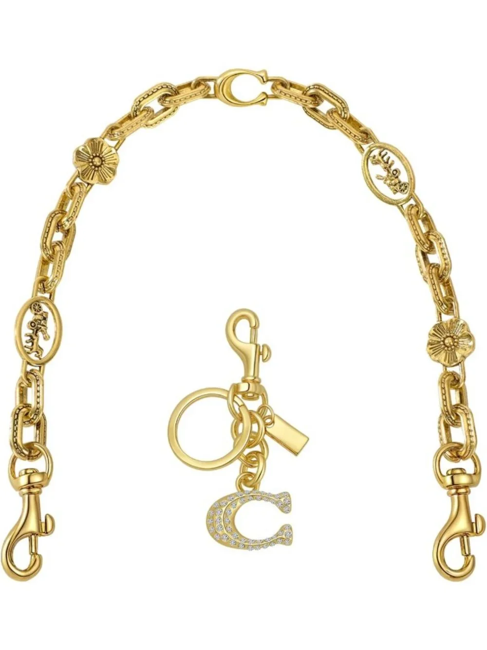 2-Pack Cute Vintage Bag Charms & Keychains, Purse Extender Accessories for Women